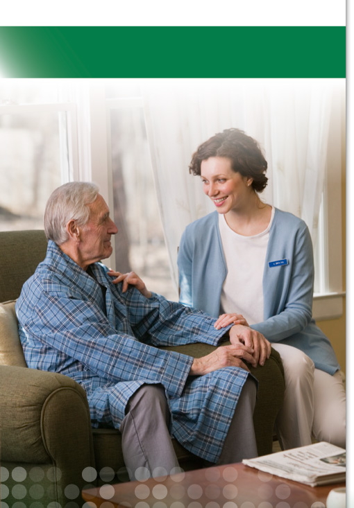 Imagen de abuelo con enfermera