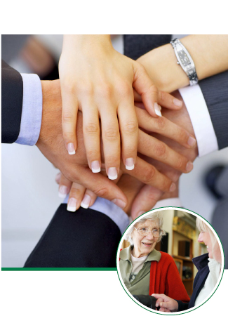 Imagen de manos apoyadas inspirando confianza y respeto